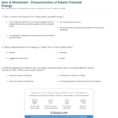 Quiz  Worksheet  Characteristics Of Elastic Potential