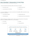 Quiz  Worksheet  Characteristics Of Living Things  Study