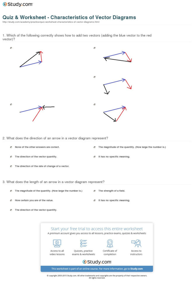 Quiz  Worksheet  Characteristics Of Vector Diagrams