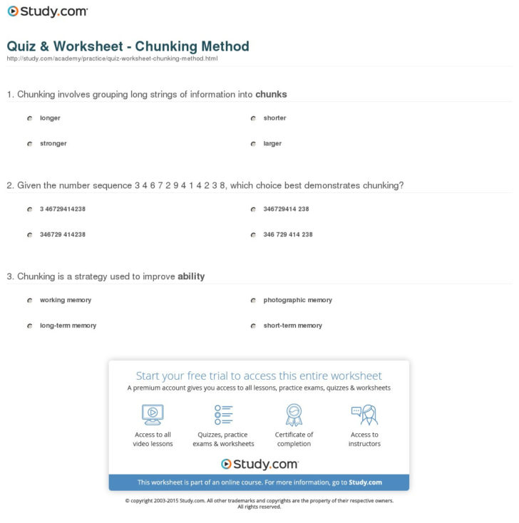 Printable Memory Worksheets For Adults