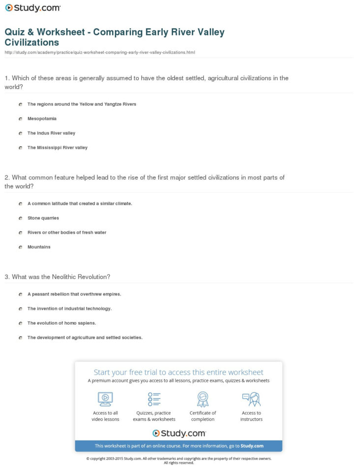 River Valley Civilizations Worksheet Answers — db-excel.com