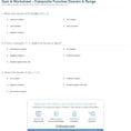 Quiz  Worksheet  Composite Function Domain  Range  Study