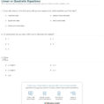 Quiz  Worksheet  Converting Radical Equations To Linear Or