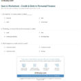 Quiz  Worksheet  Credit  Debt In Personal Finance  Study