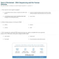 Quiz  Worksheet  Dna Sequencing And The Human Genome