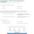 Quiz  Worksheet  Effects Of Positive Reinforcement In The