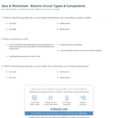 Quiz  Worksheet  Electric Circuit Types  Components