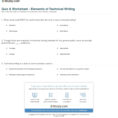 Quiz  Worksheet  Elements Of Technical Writing  Study