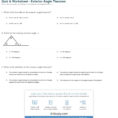 Quiz  Worksheet  Exterior Angle Theorem  Study