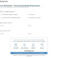 Quiz  Worksheet  Factoring Quadratic Expressions  Study