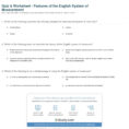 Quiz  Worksheet  Features Of The English System Of