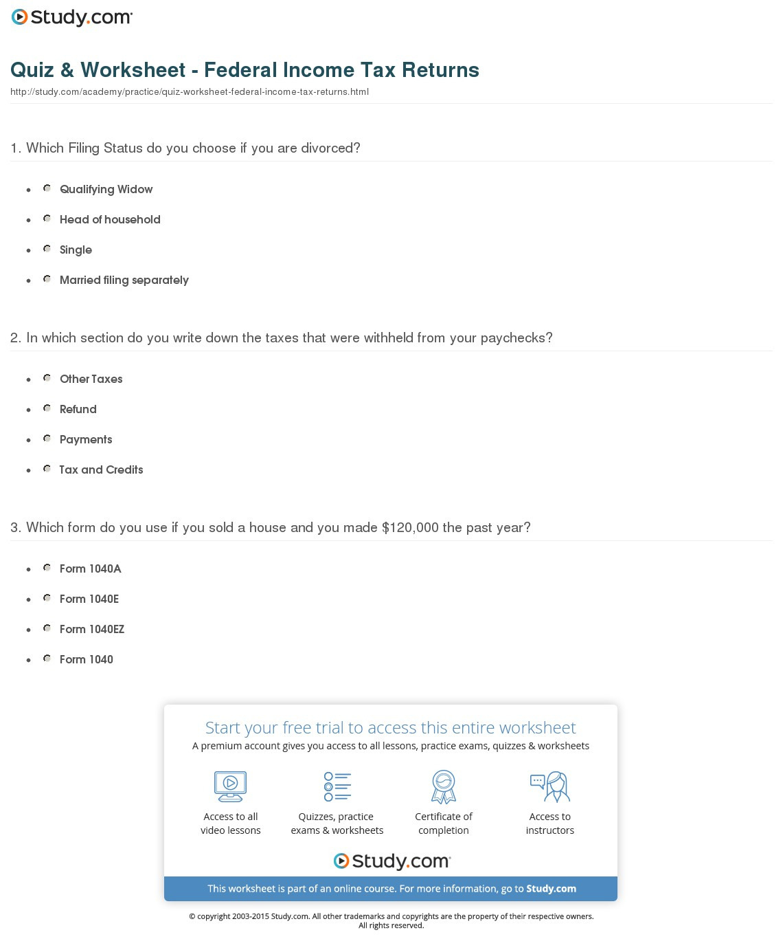 Income Tax Worksheets Db excel