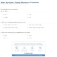 Quiz  Worksheet  Finding Unknowns In Proportions  Study