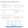 Quiz  Worksheet  Format Of An Argumentative Essay  Study