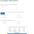 Quiz  Worksheet  Geometric Sequences  Study