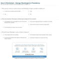 Quiz  Worksheet  George Shington's Presidency  Study