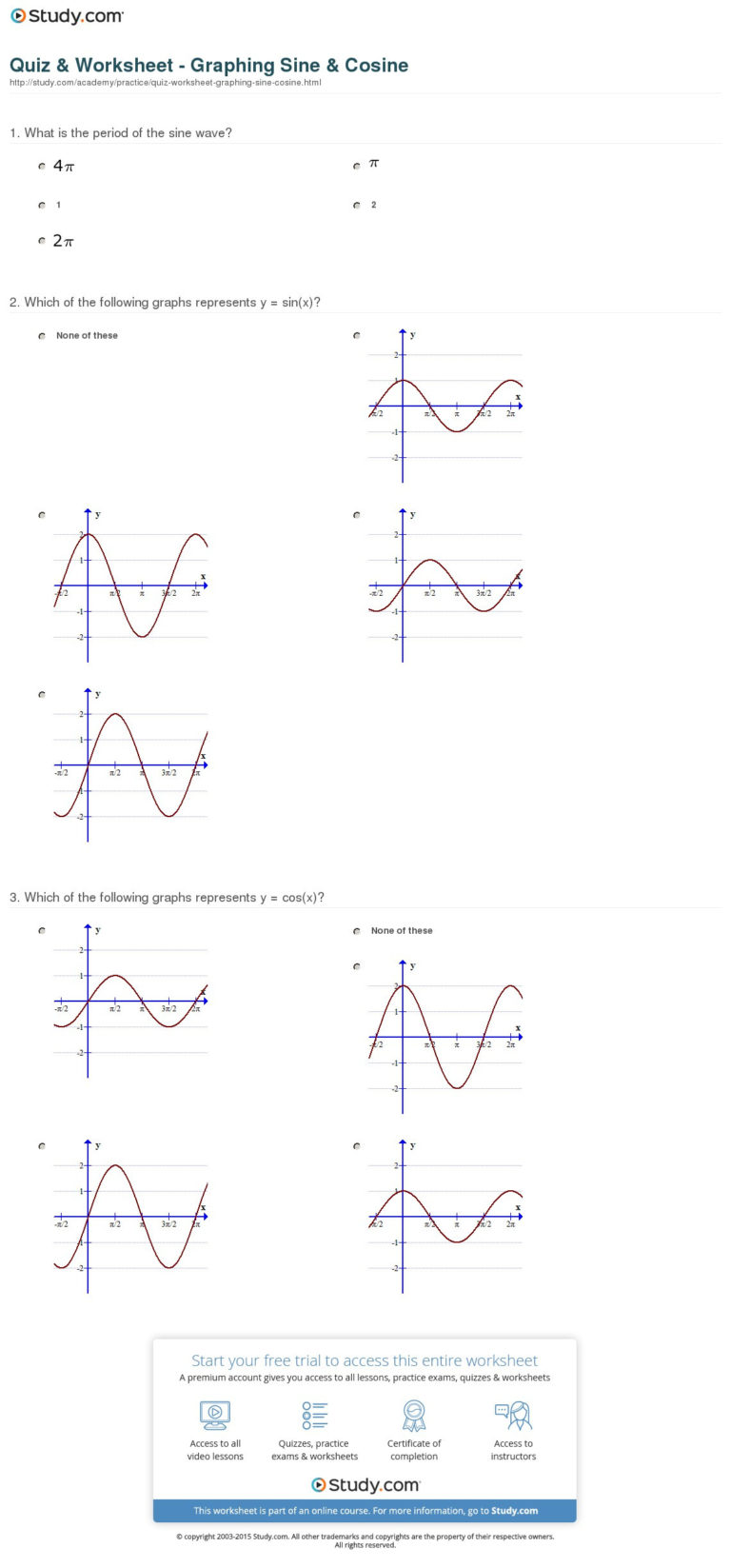 Graphing Sine And Cosine Practice Worksheet Db excel