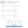 Quiz  Worksheet  Graphing  Solving Systems Of