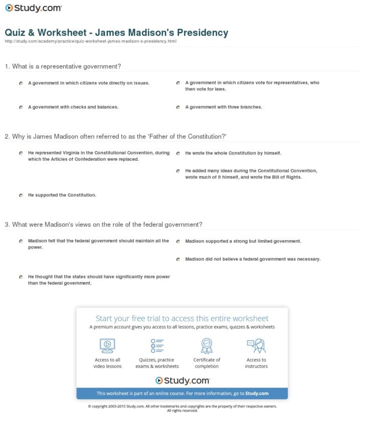 The Constitutional Convention Worksheet Answer Key