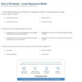 Quiz  Worksheet  Linear Regression Model  Study