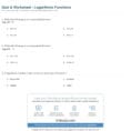 Quiz  Worksheet  Logarithmic Functions  Study