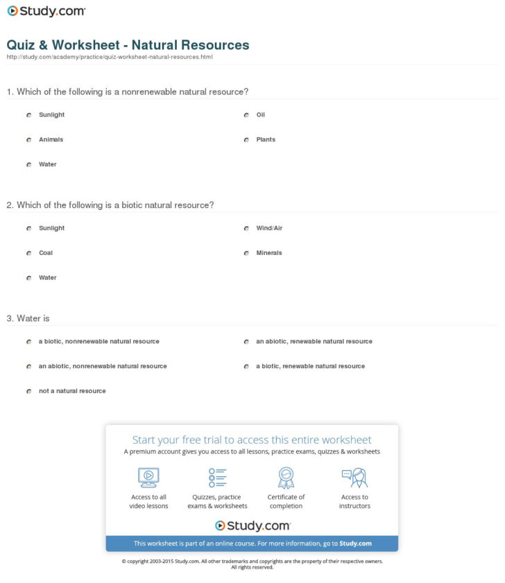 Natural Resources Worksheets — db-excel.com