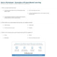 Quiz  Worksheet   Of Projectbased Learning