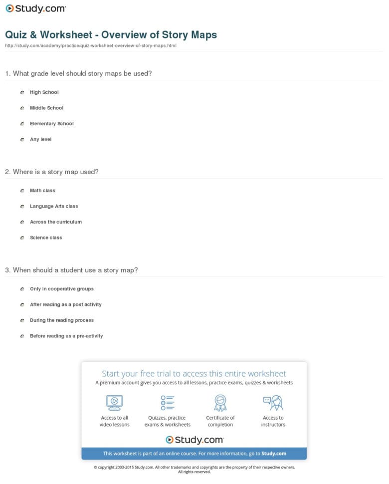 Quiz  Worksheet  Overview Of Story Maps  Study