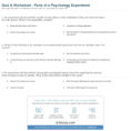 Quiz  Worksheet  Parts Of A Psychology Experiment  Study