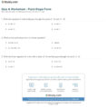 Quiz  Worksheet  Pointslope Form  Study