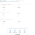Quiz  Worksheet  Practice For Simplifying Algebraic