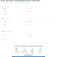 Quiz  Worksheet  Practice Solving Linear Inequalities  Study