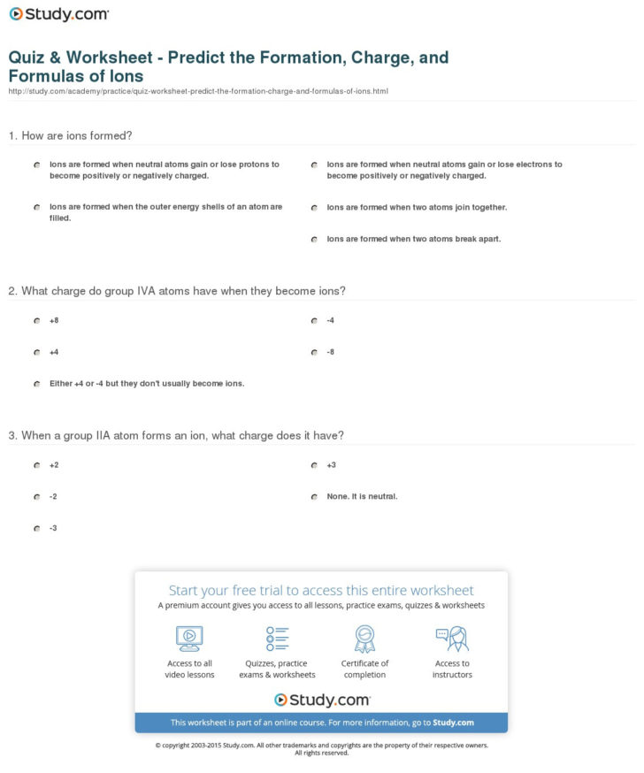Ion Practice Worksheet