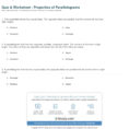 Quiz  Worksheet  Properties Of Parallelograms  Study