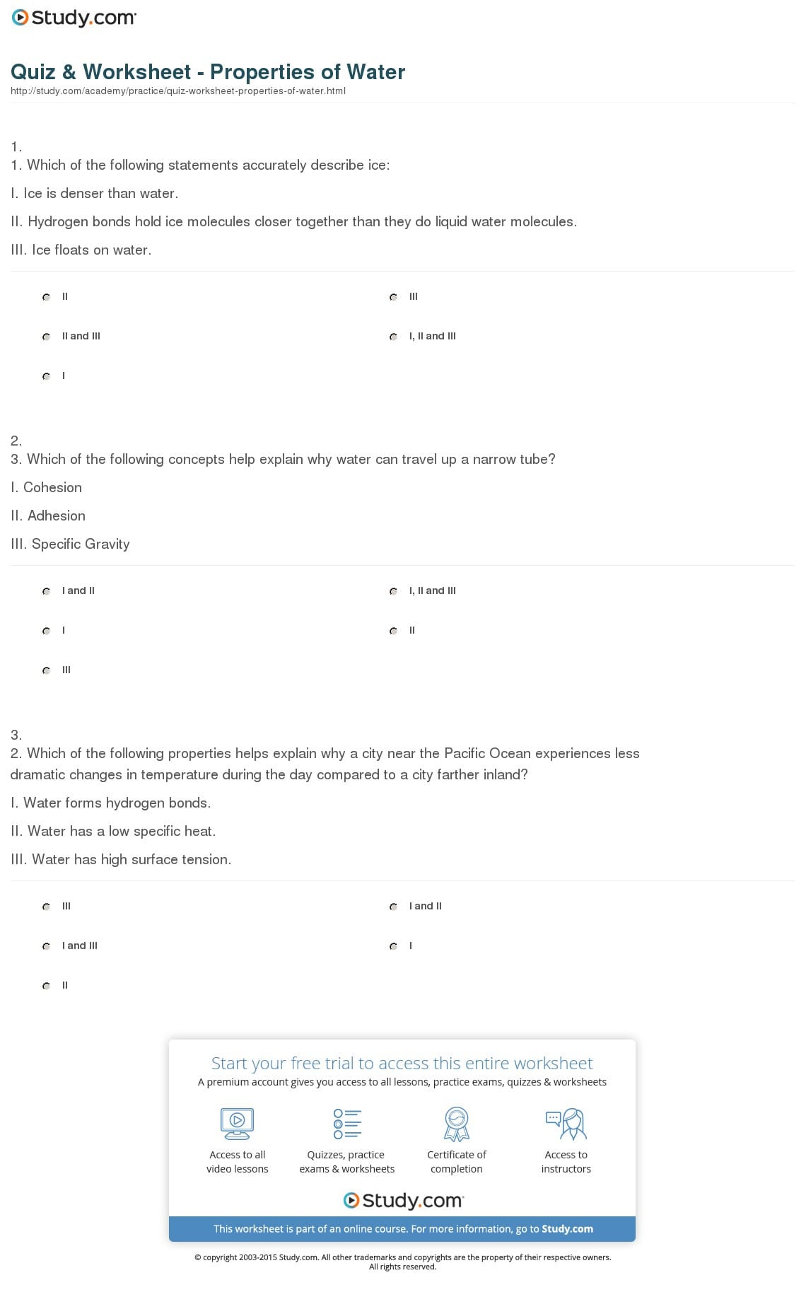 Quiz  Worksheet  Properties Of Ter  Study