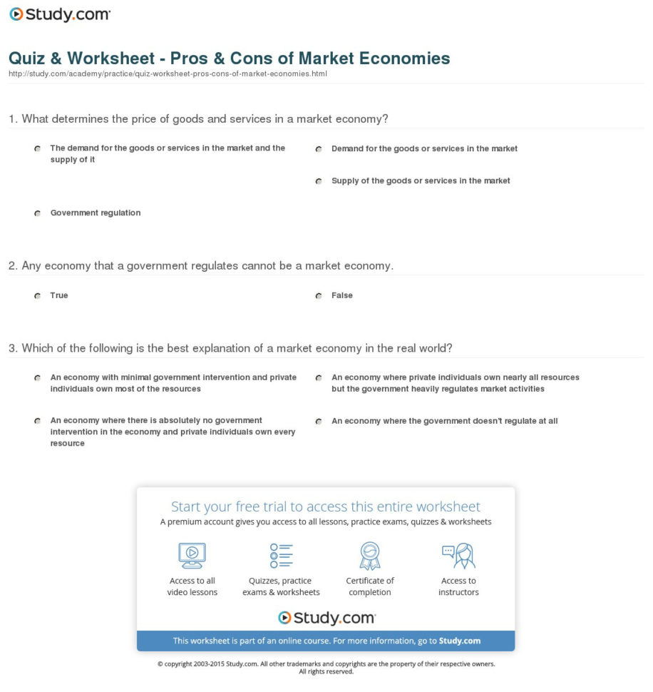 The Market Economy Worksheet db excel com The Market Economy Worksheet db excel com