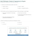 Quiz  Worksheet  Review Of Trigonometry For Physics