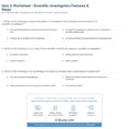 Quiz  Worksheet  Scientific Investigation Features  Steps  Study