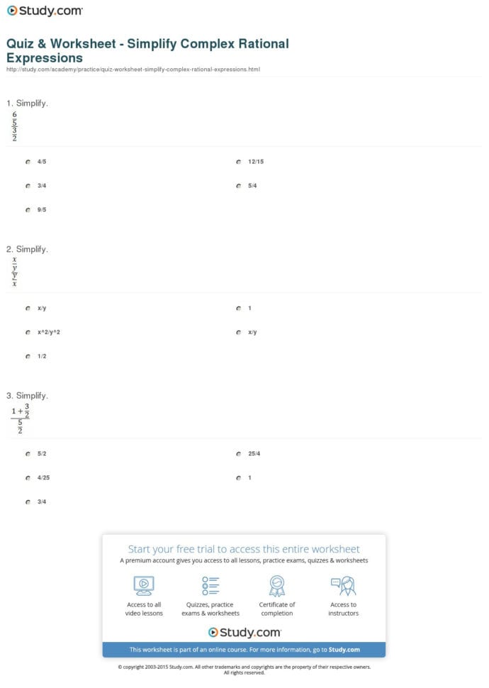 simplifying rational expressions common core algebra 2 homework