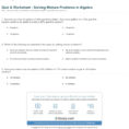 Quiz  Worksheet  Solving Mixture Problems In Algebra  Study