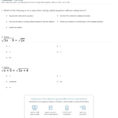 Quiz  Worksheet  Solving Radical Equations With Two