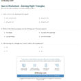 Quiz  Worksheet  Solving Right Triangles  Study