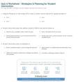 Quiz  Worksheet  Strategies  Planning For Student
