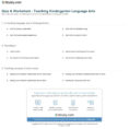 Quiz  Worksheet  Teaching Kindergarten Language Arts