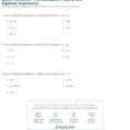 Quiz  Worksheet  The Distributive Property And Algebraic