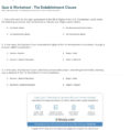 Quiz  Worksheet  The Establishment Clause  Study