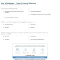 Quiz  Worksheet  Types Of Literary Elements  Study