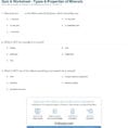 Quiz  Worksheet  Types  Properties Of Minerals  Study