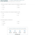 Quiz  Worksheet  Writing  Graphing Standard Form Linear