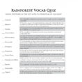 Rainforest Games And Worksheet Activities Save The